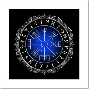 VEGVISIR COMPASS 1 (To guide travelers and keep them safe on journeys even in harsh weather) Posters and Art